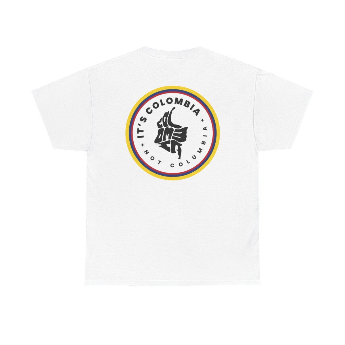 Its Colombia Not Columbia flag circle Tee / T-shirt / heavy cotton / 4 colors - Imagen 4